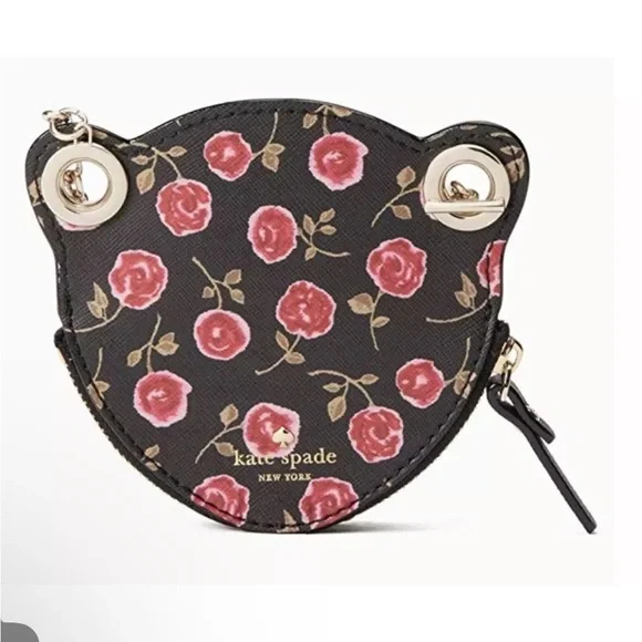 KATE SPADE RUN WILD LEOPARD COIN PURSE WALLET LEATHER JEWELED AUTHENTIC NEW - Picture 6 of 6